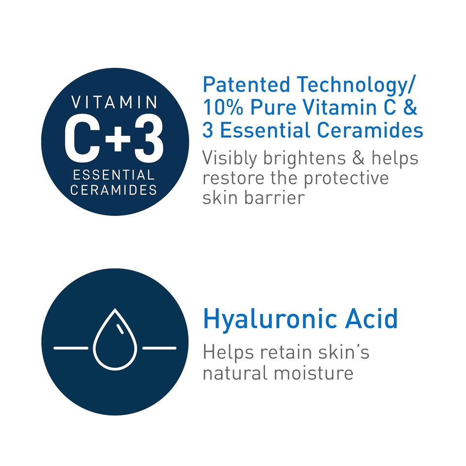 CeraVe Vitamin C Serum & Vitamin C Eye Cream Skin Care Set