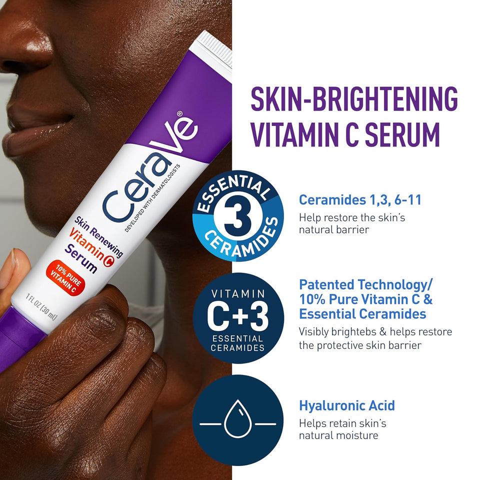 CeraVe Vitamin C Serum and Night Cream Skin Care Set